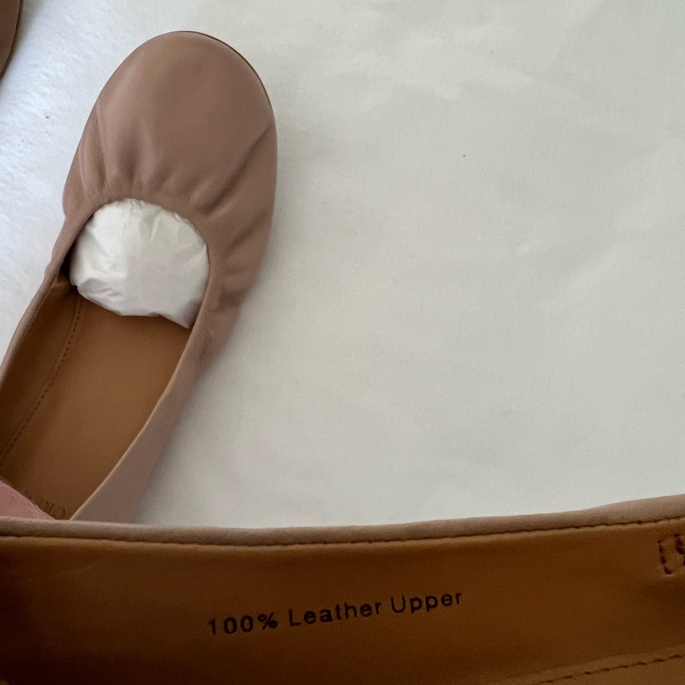 Two pairs of J. Crew Factory Women's Leather Ballet Flats in tan and beige - Picture 9 of 9